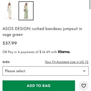 Green asos jumpsuit